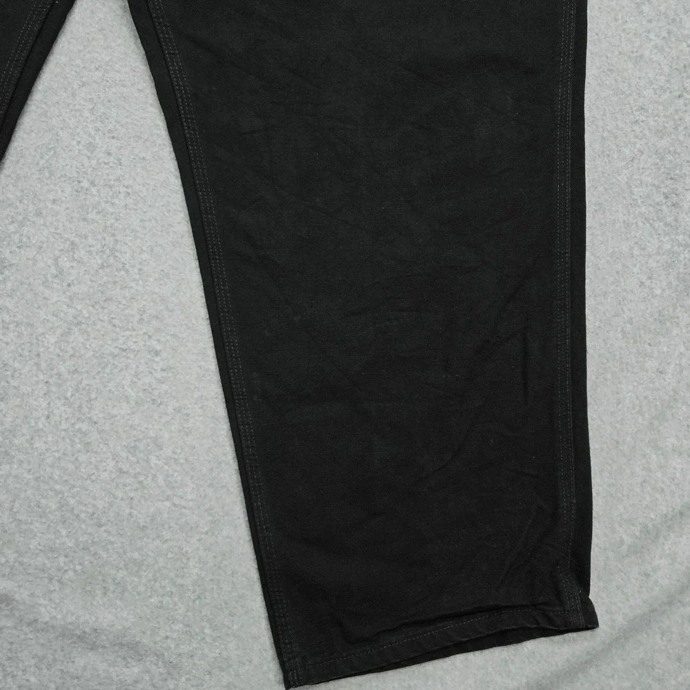 Carhartt Pants Mens 44x29 Black Carpenter Canvas Workwear Pockets Big Tall